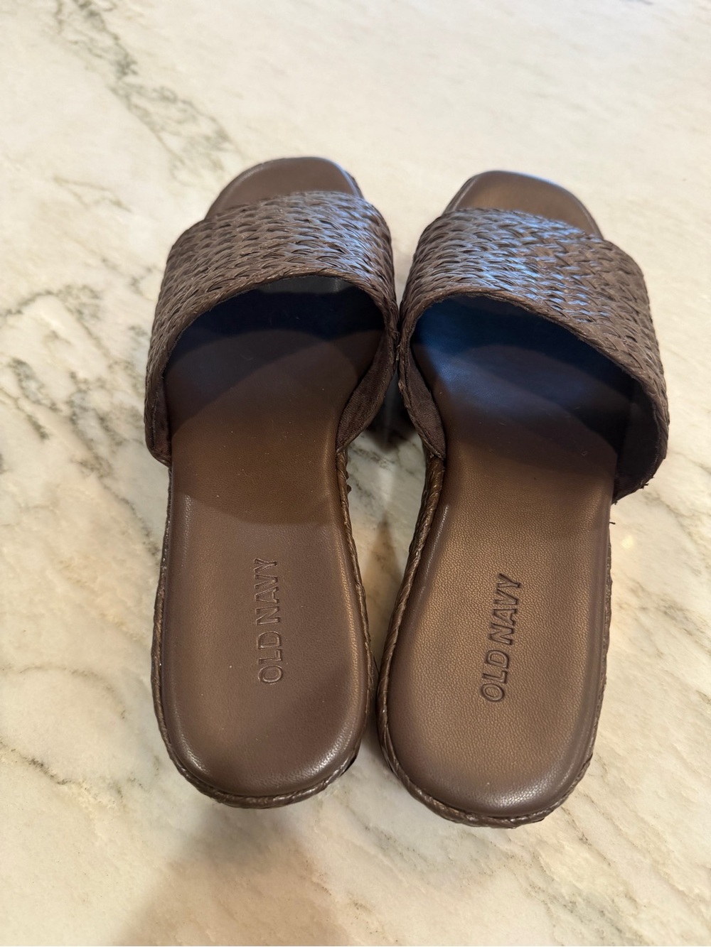 Brown wedge raffia sandals - size 7.5 - Picture 4 of 4